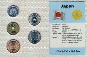 Japán 1989. 1Y, 5Y, 10Y, 50Y, 100Y bemutató szettben T:1