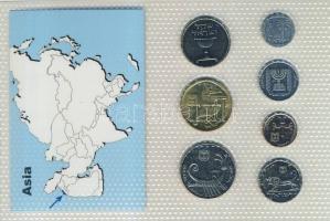 Izrael 1981-92. 1NA, 5NA, 10NA, 1/2Sh, 1Sh, 5Sh, 10Sh bemutató szettben T:1