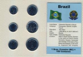 Brazília 1986-88. 1c, 5c, 10c, 2c, 50c, 1C bemutató szettben T:1