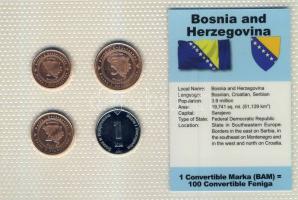Bosznia és Hercegovina 1998-2002. 10F, 20F, 50F, 1KM bemutató szettben T:1