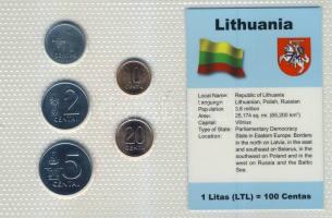 Litvánia 1991. 1c, 2c, 5c, 10c, 20c bemutató szettben T:1