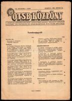 1956-1959 B.H.É.V. Jelző, a BHÉV dolgozóinak üzemi lapja, I. évf. 4. sz., 1959. jún. 25. Megjelent 5...