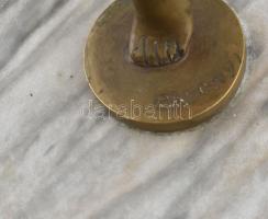 Bakonyi Sándor (1892-1937): Art deco táncos. Bronz márvány alapon 32 cm jelzet