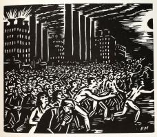 Masereel, Frans: Az ember útja. 60 fametszet. Bp.,1968, Corvina. Frans Masereel fametszeteiről készü...