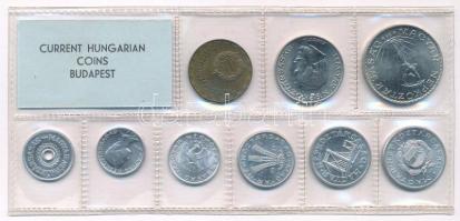 1971. 2f-10Ft (9xklf) érmés forgalmi sor fóliatokban T:1 patina 
Adamo FO4