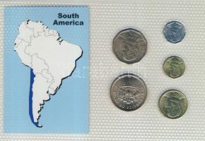 Chile 1992-97. 1P, 5P, 10P, 50P, 100P bemutató szettben T:1