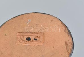 Fiú népviseletben, mázas kerámia figura, jelzett, hibátlan, m: 19,5 cm