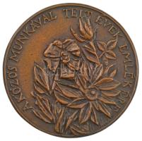 Jovánovics György (1939-) DN A közös munkával telt évek emlékére egyoldalas bronz emlékérem (85mm) T:1-