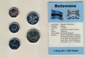Botswana 1991-2002. 5Th, 10Th, 25Th, 50Th, 1P bemutató szettben T:1