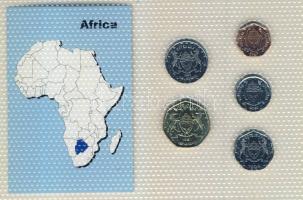 Botswana 1991-2002. 5Th, 10Th, 25Th, 50Th, 1P bemutató szettben T:1