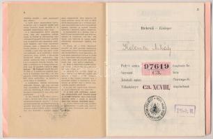 1946. "Pesti Hazai Első Takarékpénztár-Egyesület Anyaintézet" betéti könyve, bélyegzésekke...