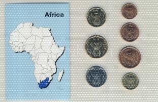 Dél-Afrika 2000-2002. 1c, 2c, 5c, 10c, 20c, 50c, 1R bemutató szettben T:1