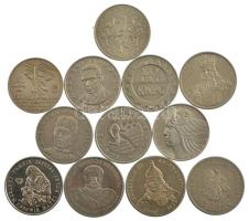 Lengyelország 1971-1987. 10Zl - 20Zl - 50Zl - 100Zl (12db forgalmi emlékérme) T:1-  Poland 1971-1987. 10 Złotych - 20 Złotych - 50 Złotych - 100 Złotych (12pcs circulating commemorative coins) C:AU