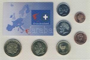 Görögország 2000. 1Dr, 2Dr, 5Dr, 10Dr, 20Dr, 50Dr, 100Dr bemutató szettben T:BU