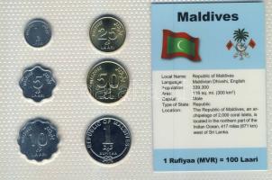 Maldív-szigetek 1984-96. 1L, 5L, 10L, 25L, 50L, 1R bemutató szettben T:1