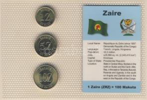 Zaire 1987-88. 1Z, 5Z, 10Z bemutató szettben T:1