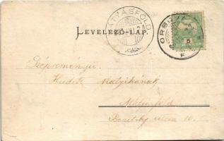 1905 Ada Kaleh, Kaffeehaus / Kávéház, vízipipázó török. Müller Testvérek kiadása / café, Turkish man...