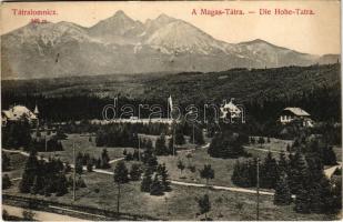 1907 Tátralomnic, Tatranská Lomnica (Magas-Tátra, Vysoké Tatry); látkép. Divald Károly kiadása / general view (EK)