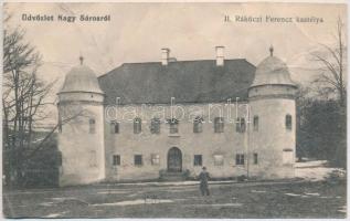 Nagysáros, Velky Saris; II. Rákóczi Ferenc kastélya, főhomlokzat. Fénynyomat Divald műintézetéből / castle (fa)