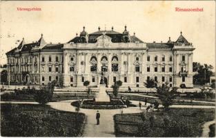 1908 Rimaszombat, Rimavská Sobota; Vármegyeháza. Ifj. Rábely Miklós kiadása / county hall (EK)