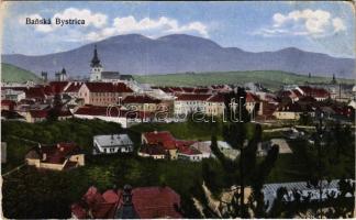 1922 Besztercebánya, Banská Bystrica; látkép / general view (kopott sarok / worn corner)