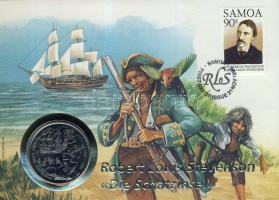 Samoa 1994. 5T "Stevenson" bélyeges érmés borítékon elsőnapi bélyegzővel, ismertetővel T:BU