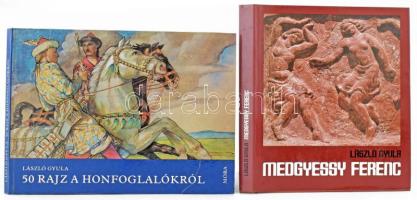 László Gyula: Medgyessy Ferenc. A katalógust és az irodalomjegyzéket összeáll.: Sz. Kürti Katalin. Bp.,1981,Képzőművészeti Alap. Kiadói egészvászon-kötés, kiadói papír védőborítóban.+László Gyula: 50 rajz a honfoglalókról. Bp., 1986, Móra. Második kiadás. Gazdag képanyaggal illusztrált. Kiadói kartonált papírkötés.