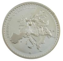 Izland DN "Európai valuták / Izland - Reykjavík: Althingishusid" ezüstözött fém emlékérem,...