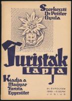 1939 Turisták Lapja 51. évfolyamának 5 száma. Bp., Magyar Turista Egyesület. Papírkötésekben