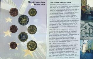 Észtország 2004. 1c,2c,5c,10c,20c,50c,1€,2€ próbaveretek, szettben, díszkiadásba...