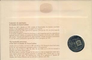 Portugália 1987. 100Esc "Souza-Cardoso" bélyeges érmés borítékon alkalmi bélyegzővel, háto...