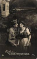 Abschied! / WWI Austro-Hungarian K.u.K. military, soldiers farewell, romantic (EB)