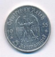 Német Harmadik Birodalom 1935A 5M Ag "Náci hatalom első évfordulója / Potsdami Garrison templom" T:2,2- German Third Reich 1935A 5 Mark Ag "The 1st Anniversary of Nazi rule / Potsdam Garrison Church" C:XF,VF Krause KM#83