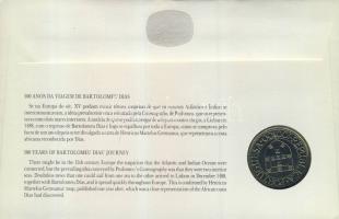 Portugália 1988. 100Esc "Bartolomeu Dias" érmés borítékon bélyegcsíkkal, alkalmi bélyegzőv...