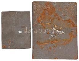 2 db antik szent kép, kézzel festett fémlemez, jelzés nélkül. Mariazell bazilika és Szent Háromság. ...