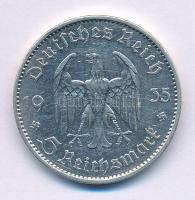 Német Harmadik Birodalom 1935A 5M Ag "Náci hatalom első évfordulója / Potsdami Garrison templom...