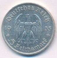 Német Harmadik Birodalom 1935D 5M Ag "Náci hatalom első évfordulója / Potsdami Garrison templom...