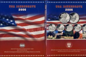 USA 2006. 1/4$ 5db klf "Colorado, Dél-Dakota, Észak-Dakota, Nevada, Nebraska" + 1$ Ag 1oz....