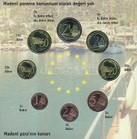 Törökország 2004. 1c,2c,5c,10c,20c,50c,1€,2€ próbaveretek, szettben, díszkiadásban T:BU