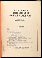 Marczell Ágoston: Egyetemes történelem évszámokban. Egyetemes történelem évszámokban. Bp. (1936.) Kó...