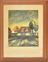 Lavotha Géza (1926-1999): Tanya, 1962. Akvarell, papír. Jelzett. 33x29 cm. Üvegezett fakeretben.