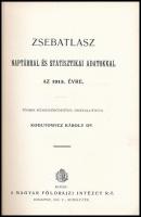 1913 Zsebatlasz naptárral és statisztikai adatokkal az 1913. évre. Többek közreműködésével összeáll....