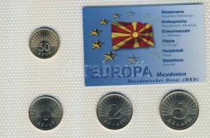 Macedonia 1993-2001. 50d, 1D, 2D, 5D bemutató szettben T:1