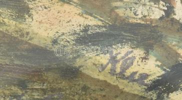 Klie Zoltán (1897-1992): Őzike ("Erdő"). Olaj, papír. Jelezve jobbra lent (Klie). Hátoldal...