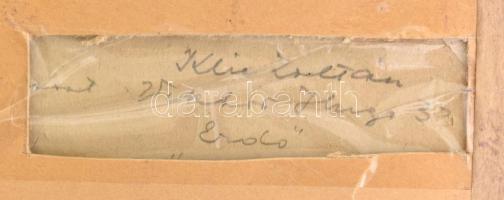 Klie Zoltán (1897-1992): Őzike ("Erdő"). Olaj, papír. Jelezve jobbra lent (Klie). Hátoldal...