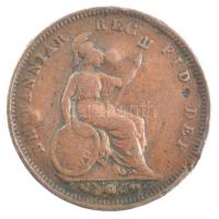 Nagy-Britannia 1844. 1/3f bronze Viktória (1.6g) T:2-,3 ütésnyom Great Britain 1844. 1/3 Farthing bronze Victoria (1.6g) C:VF,F ding Krause KM#743