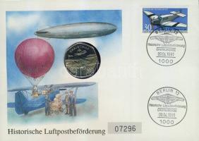 Man-sziget 1985. 50P "Karácsony" érmés borítékon német bélyeggel, elsőnapi bélyegzővel ismertetővel T:BU