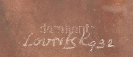 Lovrits Kálmán (1901-1972): Csendélet, 1932. Pasztell, papír. Jelzett. Üvegezett, dekoratív, kissé s...