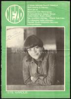 Pécsi Ildikó, Csala Zsuzsa, Jobba Gabi színészek autográf aláírásai őket ábrázoló újság kivágásokon