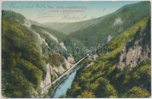 1911 Rév, Vad, Vadu Crisului; Zichy-cseppkőbarlang, Kilátás a Gabriella kilátóról. EKE kiadása / Pestera Vadu Crisului / view from the lookout tower, stalactite cave (EB)